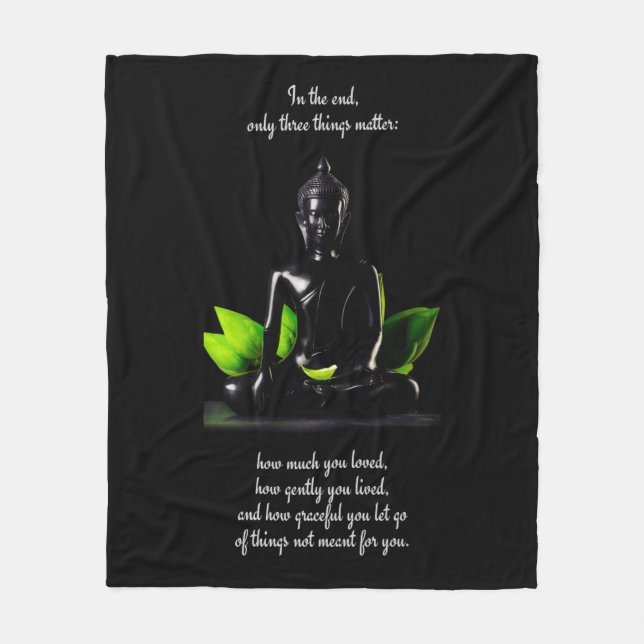 Polaire Citation de bouddha 3 toison couverture (Devant)