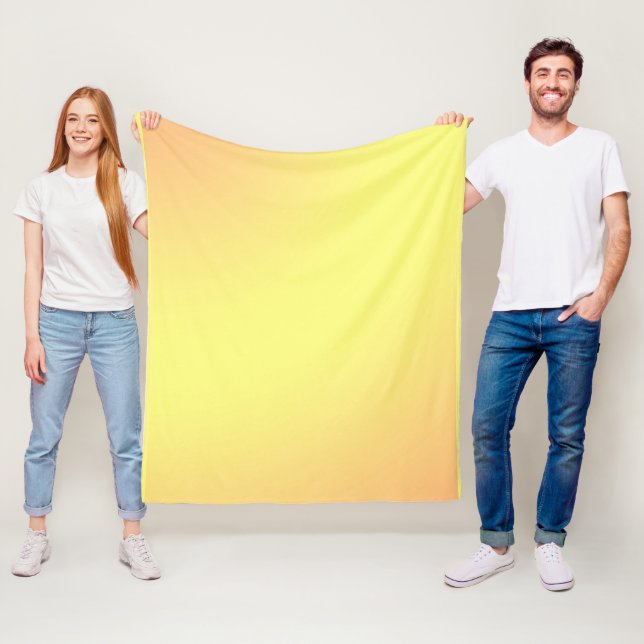 Polaire Citron couleur texture orange, Couverture en molle (En situation)
