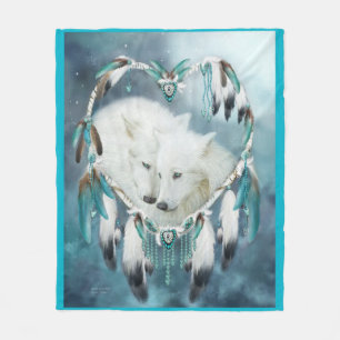 Polaire Coeur d'une couverture d'ouatine d'art de loup