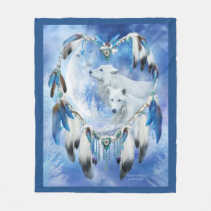 Polaire Coeur d'une couverture d'ouatine d'art du loup 4