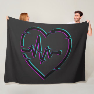 Polaire Coeur Vérifier la couverture en toison, toutes les