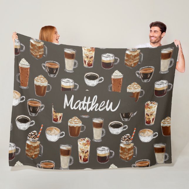 Polaire Coffe Lover Cosy Nom Couverture (En situation)