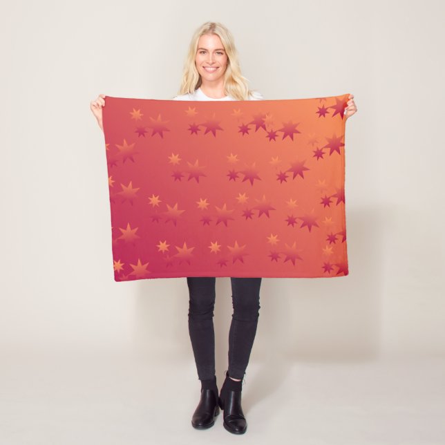 Polaire Coucher de soleil Fleur Cosy Couverture de lancer (En situation)