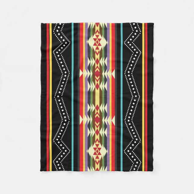 Polaire Couverture 1D Navajo Design (Devant)