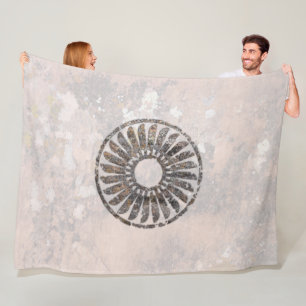 Polaire Couverture à capuchon en laine vierge à motif de p