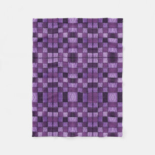 Polaire Couverture à carreaux géométriques violets