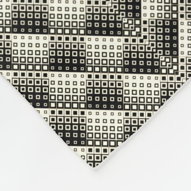 Polaire Couverture à carreaux noir et blanc (Coin)