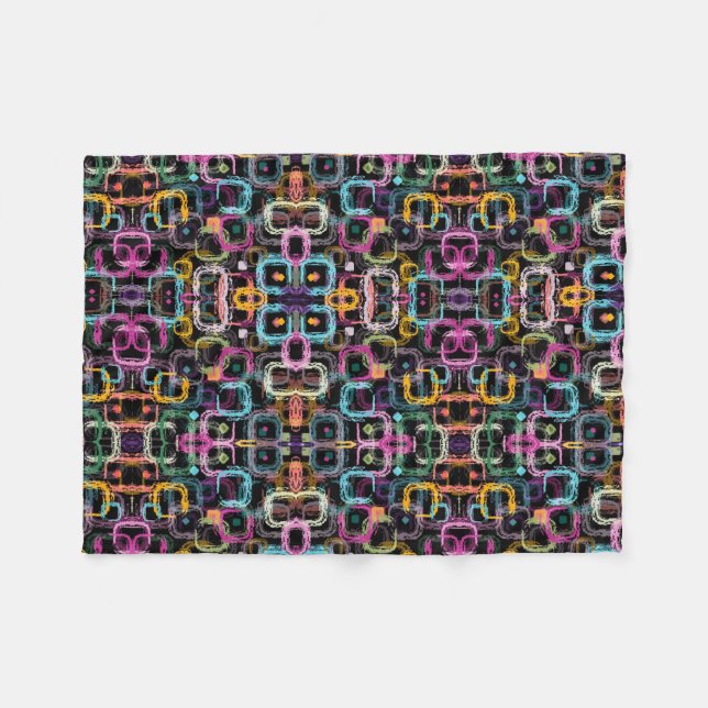 Polaire Couverture à motif abstrait coloré (Devant (Horizontal))