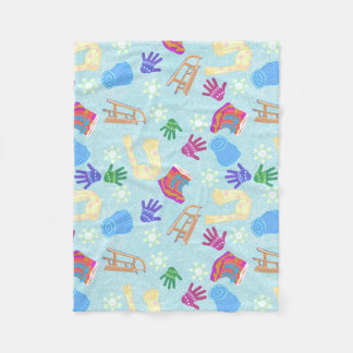 Polaire Couverture à motif de plaisir d'hiver cosy