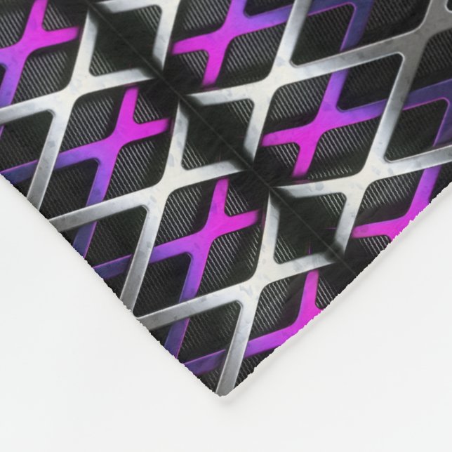 Polaire Couverture à motif en maille métallique violette (Coin)