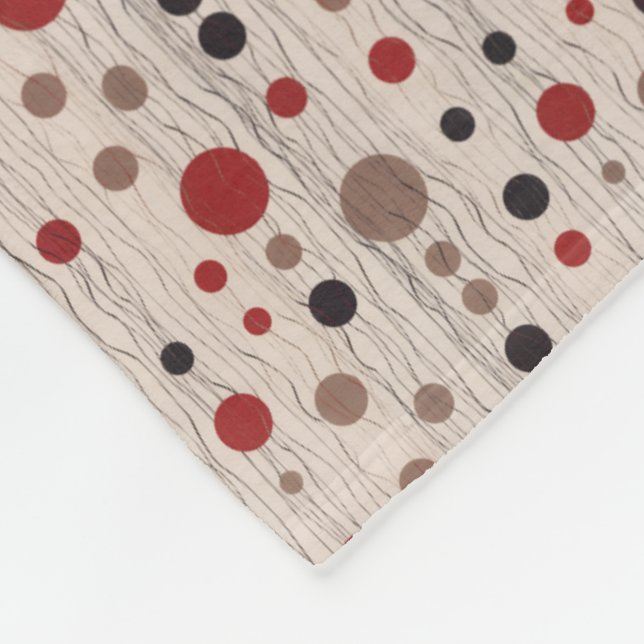 Polaire Couverture à pois rouges et noirs (Coin)