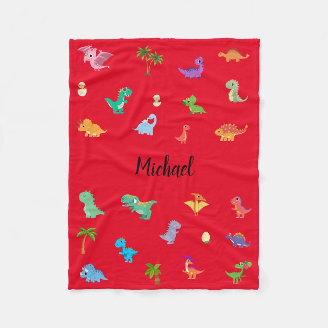 Polaire Couverture à thème dinosaure pour bébés, enfants,  (Devant)