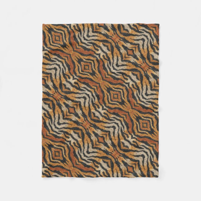 Polaire Couverture abstraite rayée tigre ADOM (Devant)