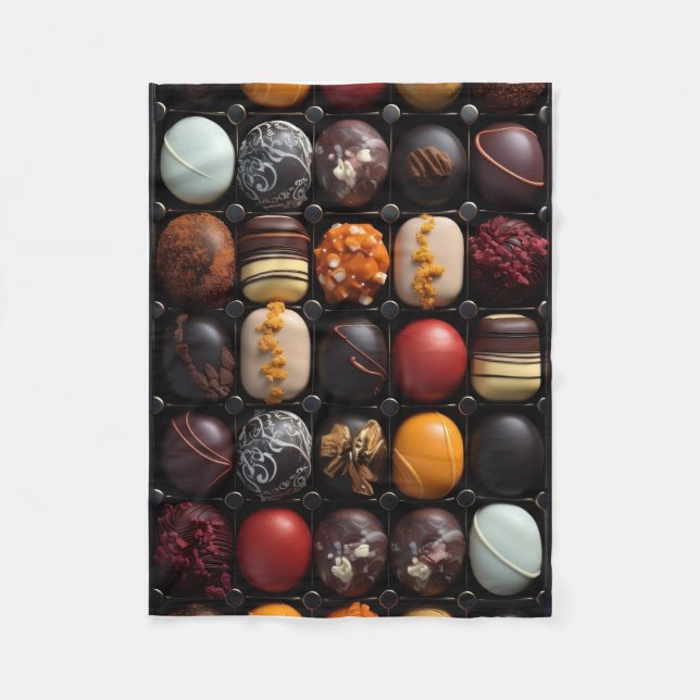 Polaire Couverture ADOM Assortiment de Truffes au Chocolat (Devant)