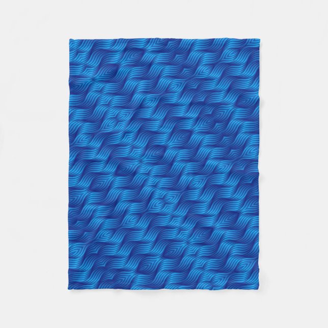 Polaire Couverture ADOM Deep Blue à texture tissée (Devant)