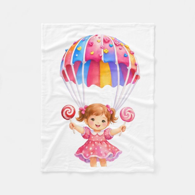 Polaire Couverture ADOM Douce Bonbon Montgolfière (Devant)
