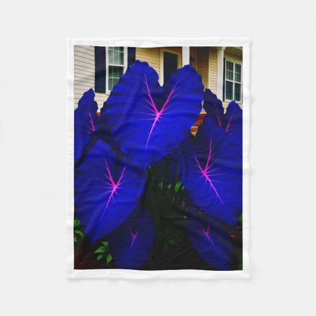 Polaire Couverture ADOM Feuille Violet Néon Lumineux (Devant)