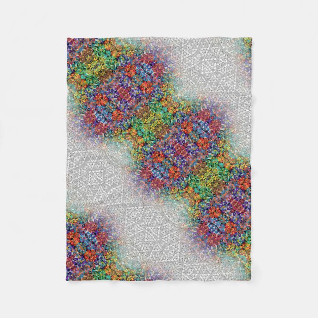 Polaire Couverture ADOM motif abstrait fractal (Devant)
