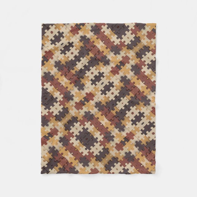 Polaire Couverture ADOM Tissage Géométrique Rustique (Devant)