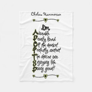 Polaire Couverture adoptée verte et noire d'ouatine