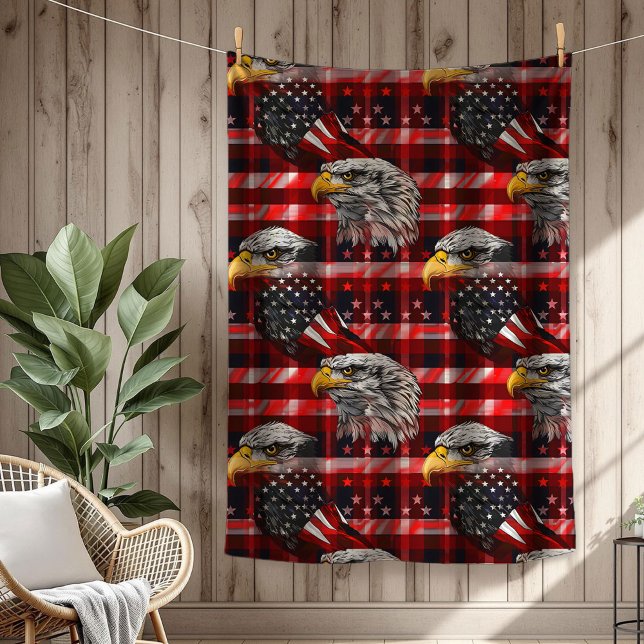 Polaire Couverture American Eagle Étoiles et Bandes pour l (American Eagle Blanket Stars & Stripes for July 4)