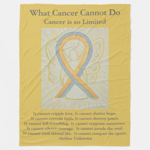 Polaire Couverture Angel Gold and Grey Awareness