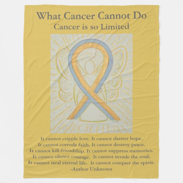 Polaire Couverture Angel Gold and Grey Awareness (Devant)