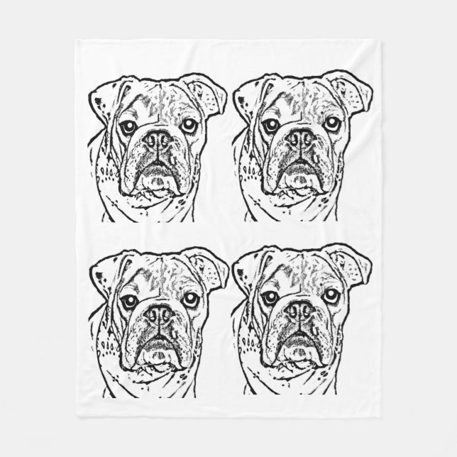 Polaire Couverture anglaise de bouledogue (Devant)
