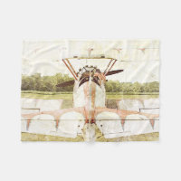 Couverture antique d'ouatine de biplan d'avion