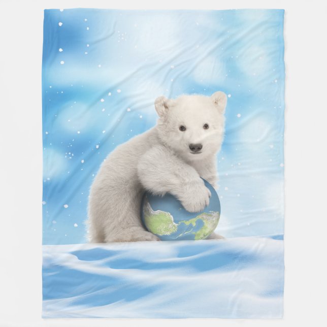Polaire Couverture arctique du monde d'ours blanc (Devant)