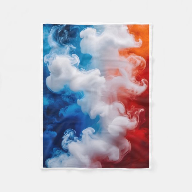 Polaire Couverture artistique ADOM Blue & Orange Smoke (Devant)