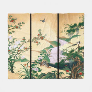 Polaire Couverture asiatique d'ouatine d'oiseau de roses