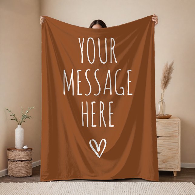 Polaire Couverture avec message personnalisé pour amis et  (Personalized Words Blanket – Birthday or Graduation Gift for Her or Him)