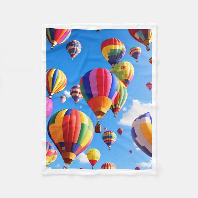 Polaire Couverture Ballons à Air Chaud Colorés (Devant)