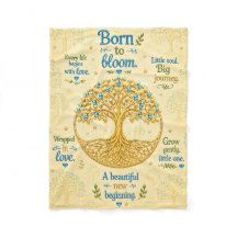 Couverture bébé arbre de vie en fleece