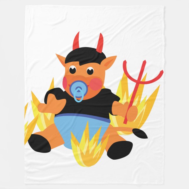 Polaire couverture bébé diable (Devant)