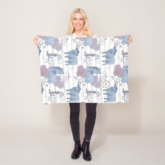 Polaire Couverture bébé en bois Art