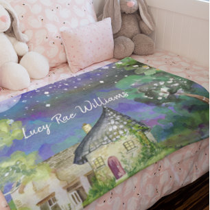 Polaire Couverture bébé en laiton personnalisée - Jardin d