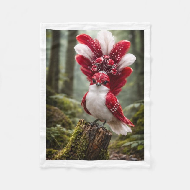 Polaire Couverture bébé en molleton de forêt d'oiseaux exo (Devant)