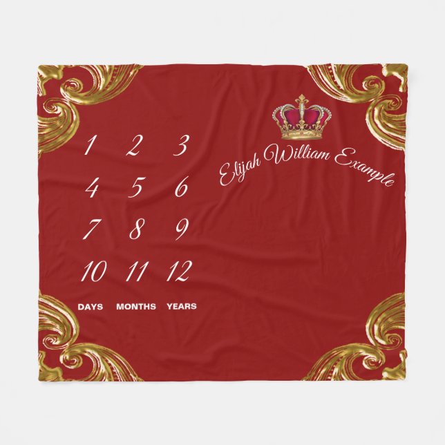 Polaire Couverture bébé garçon étape prince rouge (Devant (Horizontal))