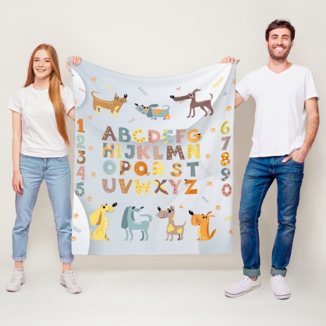 Polaire Couverture bébé - lettres ABC (En situation)