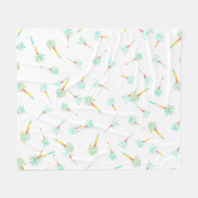 Polaire Couverture bébé palmier (Devant (Horizontal))