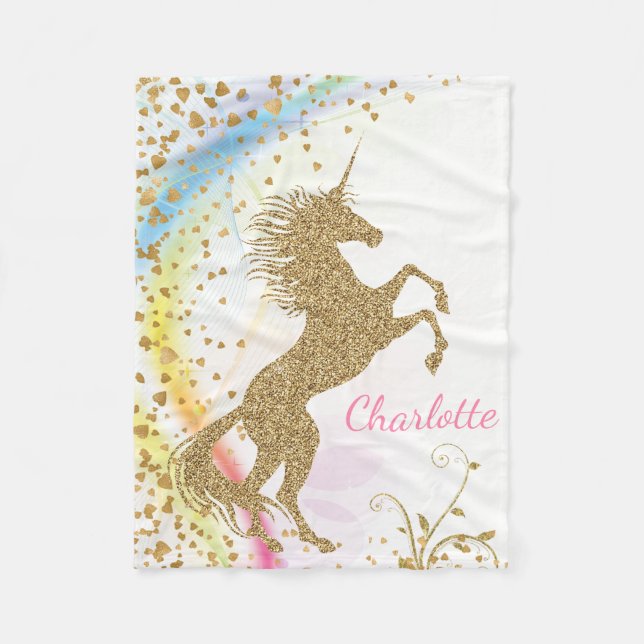 Polaire Couverture bébé Unicorn (Devant)