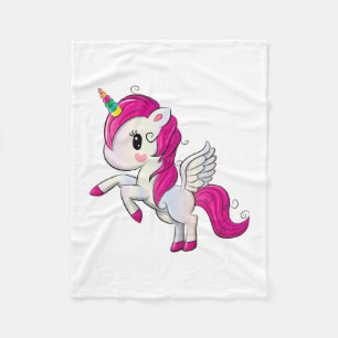 Polaire couverture bébé unicorne