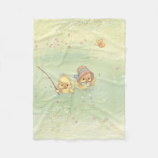 Polaire Couverture bébé Vintage Duckies 