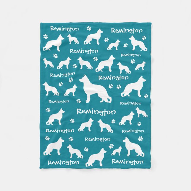 Polaire Couverture bergère allemande | Cadeau Loyal et Amo (Devant)