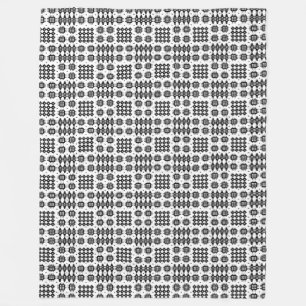 Polaire Couverture blanche d'ouatine de noir de motif de