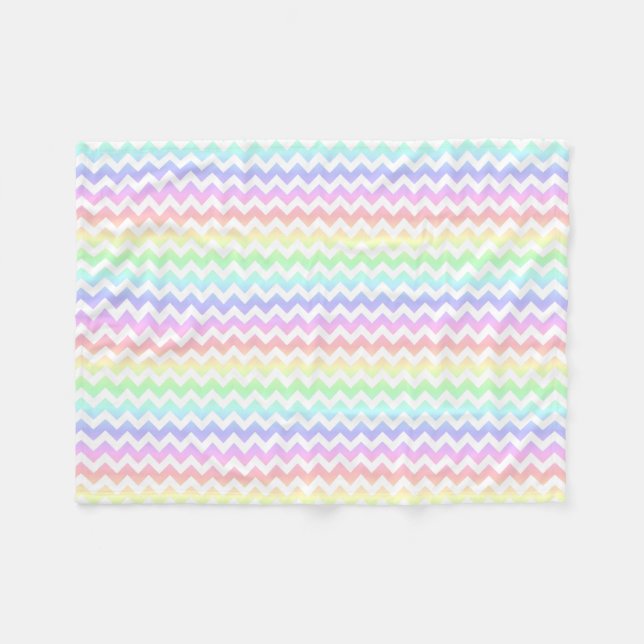 Polaire Couverture blanche en pastel d'ouatine de Chevron (Devant (Horizontal))