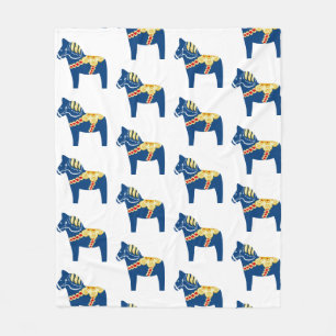 Polaire Couverture bleue d'ouatine de cheval de Dala