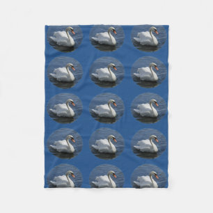 Polaire Couverture bleue d'ouatine de cygne